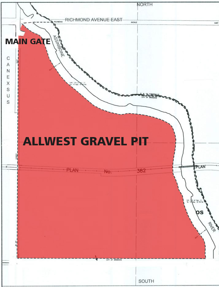 AllWest Gravel Pit Map